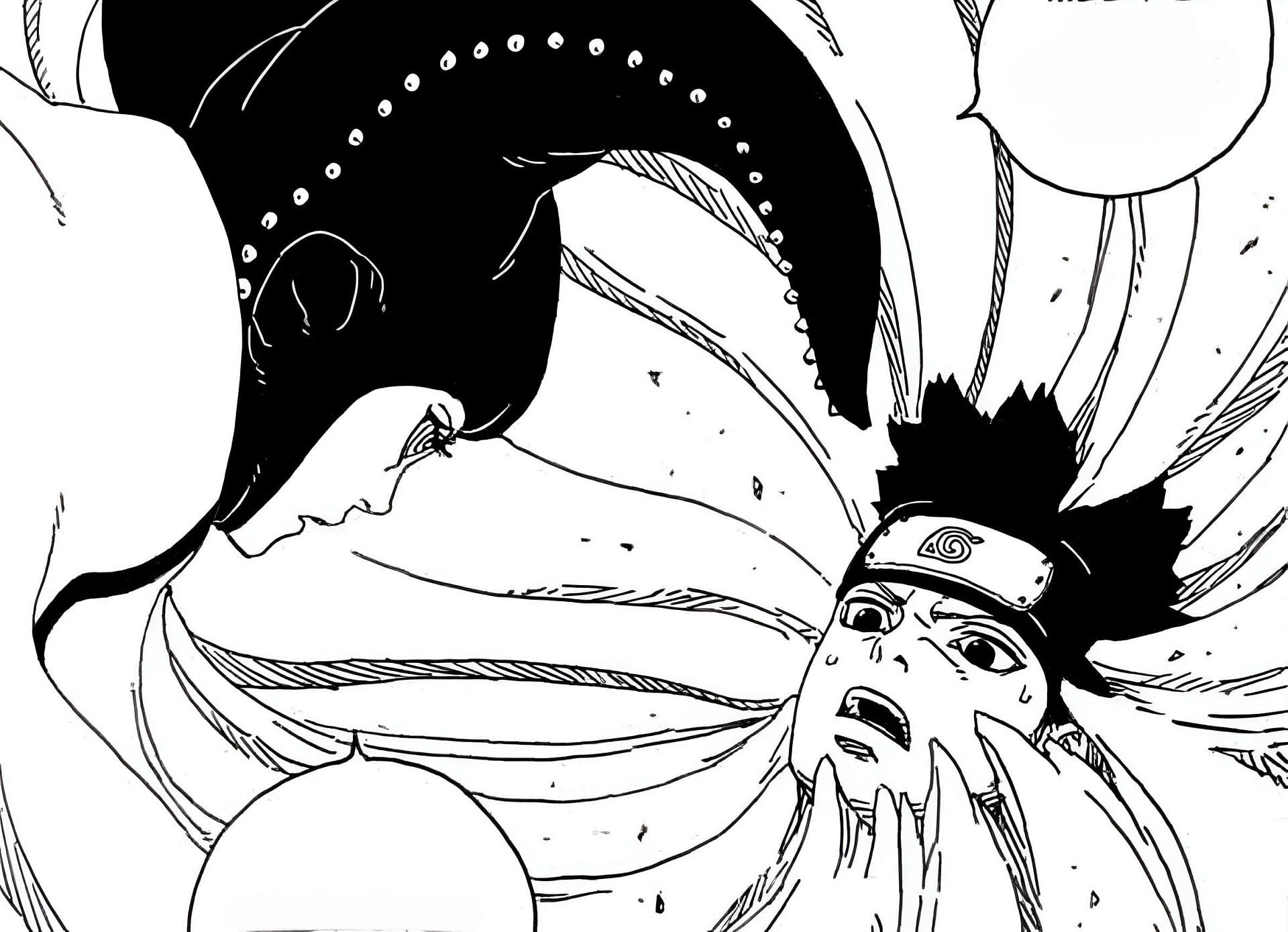 Matsuri and Konohamaru as seen in the manga (Image via Shueisha)