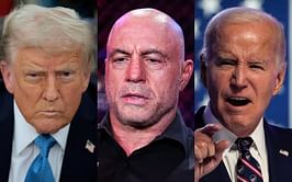 Joe Rogan reacts to internet theory about viral moment between Joe Biden and Donald Trump's son at the inauguration ceremony