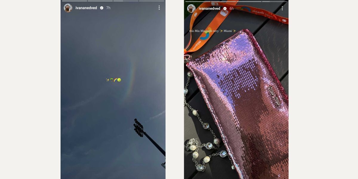 Screenshots via @ivananedved (Ivana Nedved) on Instagram
