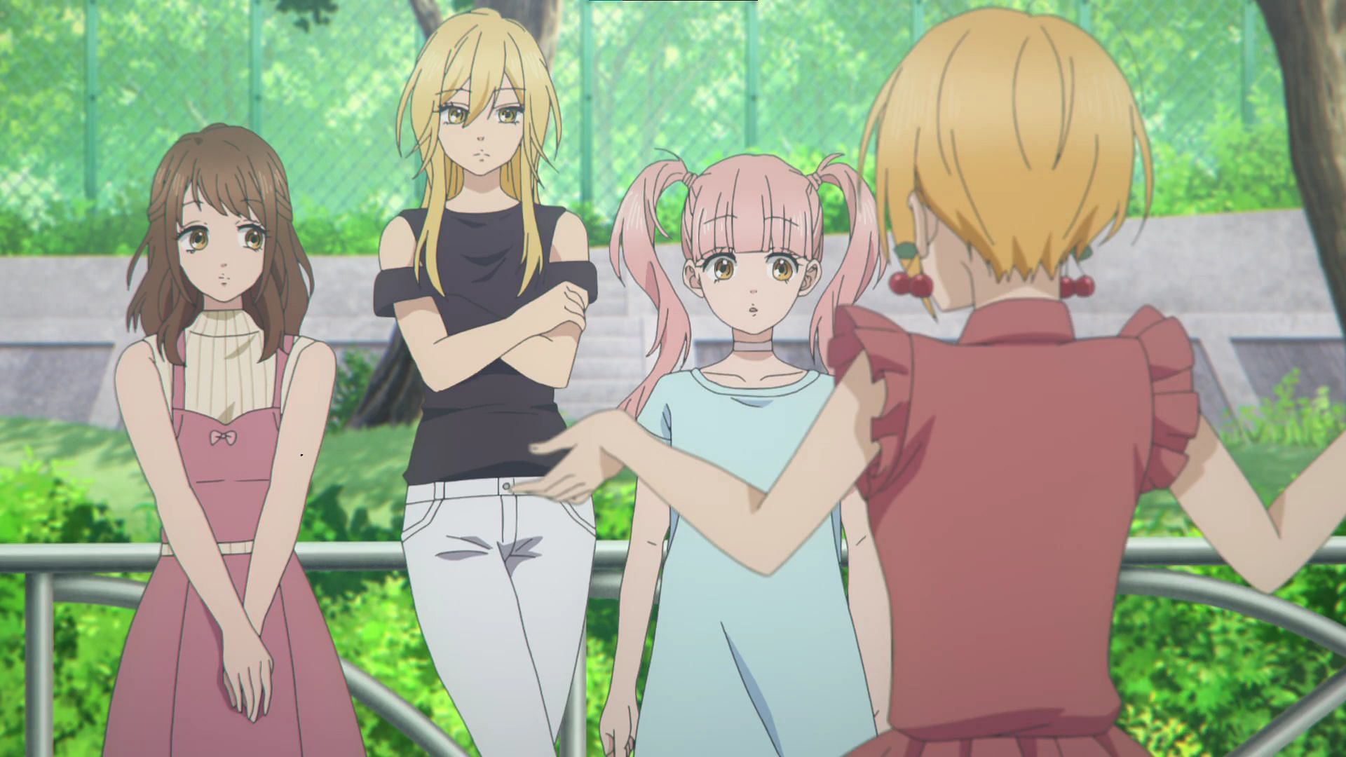 Ishimori&#039;s friends, as shown in the anime (Image via J.C Staff)