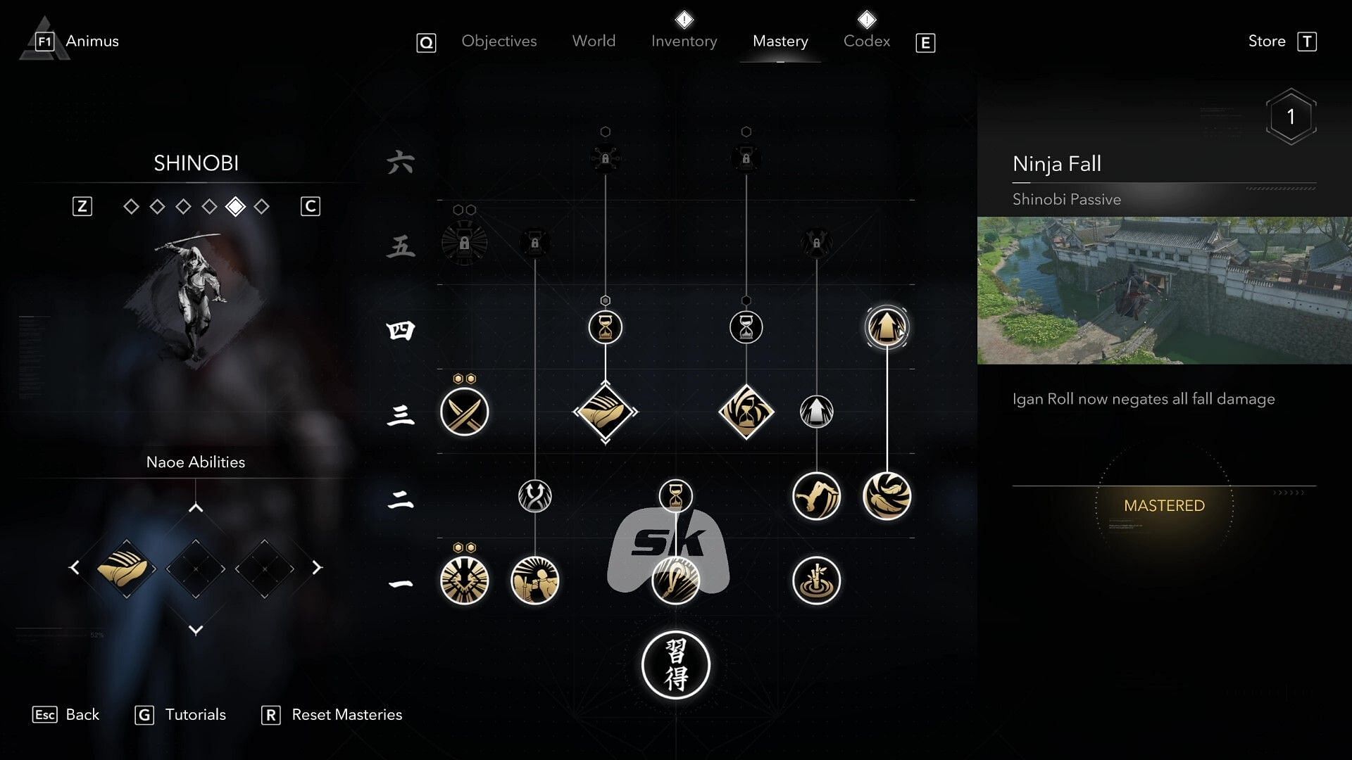 Ninja Fall in Shadows (Image via Sportskeeda Gaming || Ubisoft)