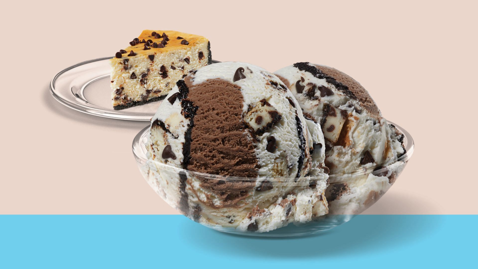 BR&#039;s flavor of the month for March is Chocolate Chip Cheesecake (Image via Baskin-Robbins)