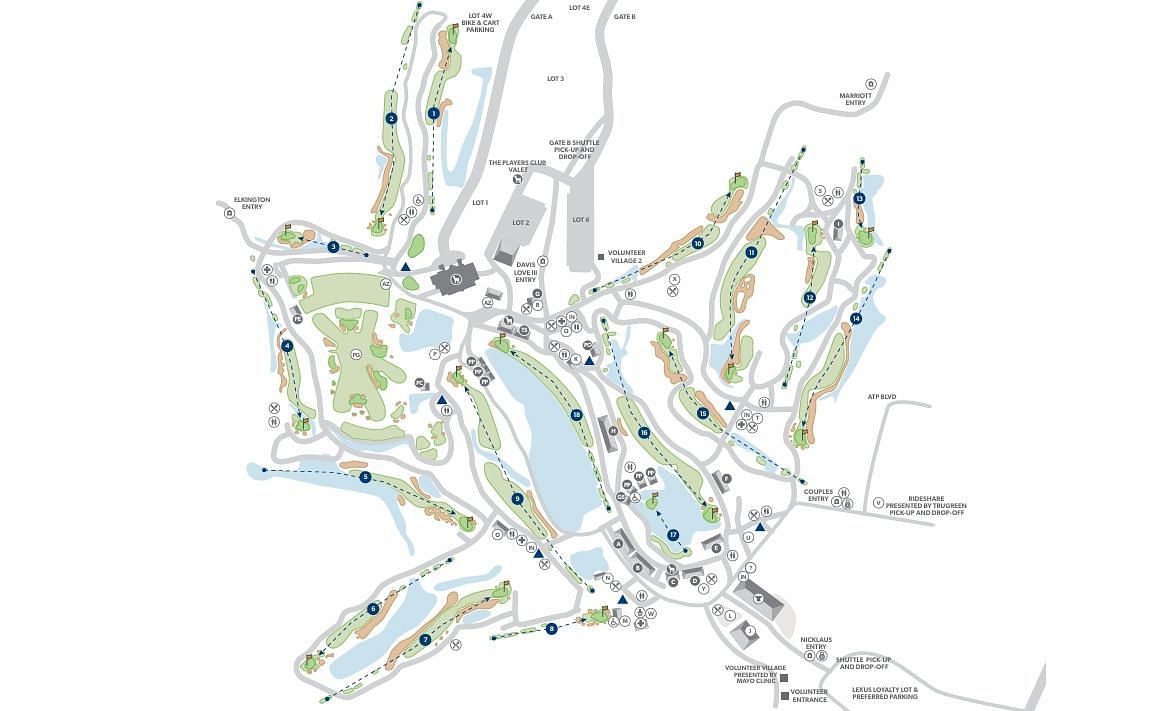 TPC Sawgrass Map &amp; Parking