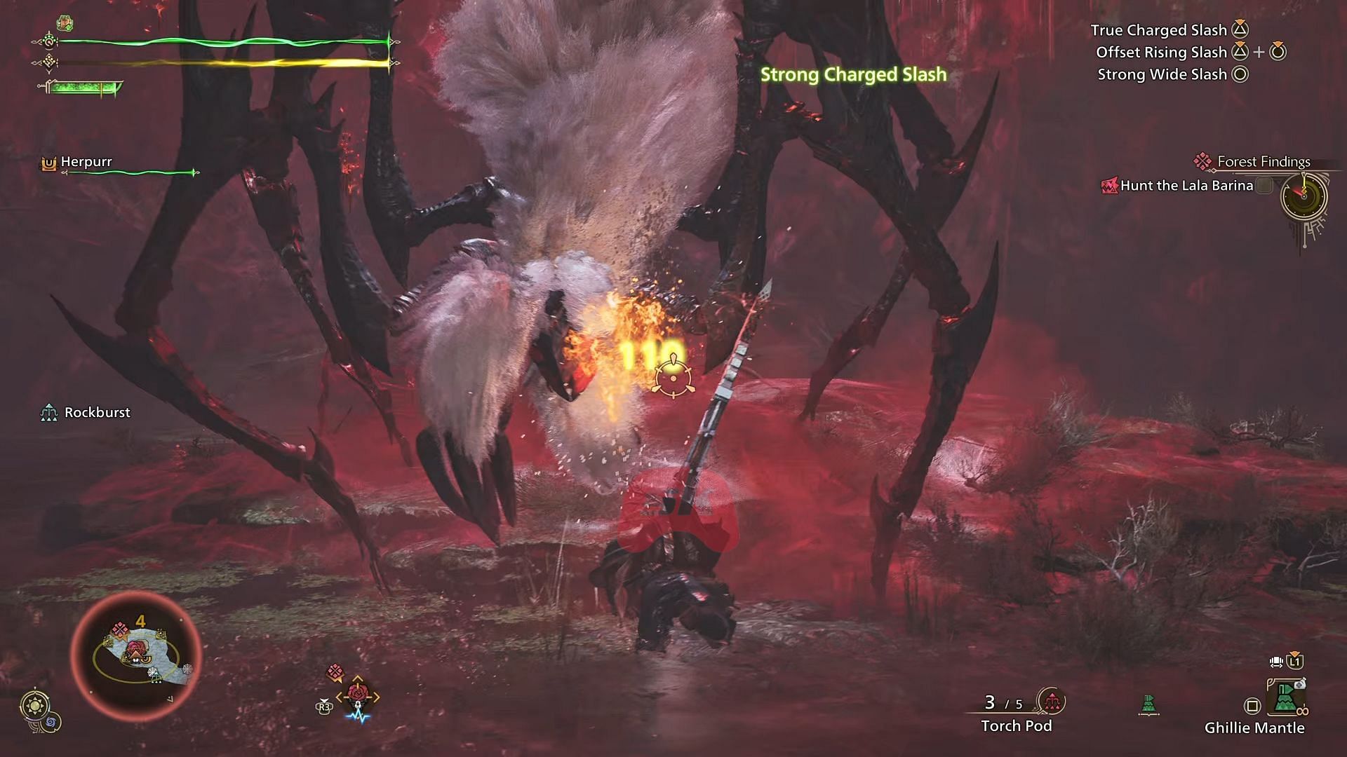 Taking down Lala Barina in Monster Hunter Wilds (Image via Sportskeeda Gaming || Capcom)