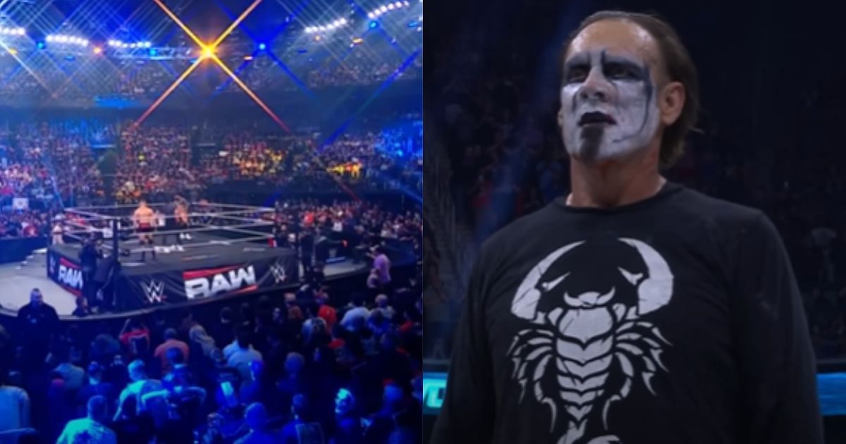 Will Tony Khan let Sting to return to WWE for a one-off appearance? [Source: WWE and AEW YouTube]