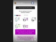 Sims' response to a question in her story - Source: via @jenamsims on Instagram