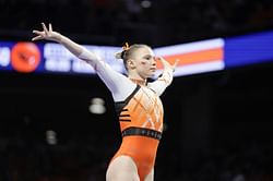 Jade Carey honored alongside her Oregon State Beavers teammates on senior night