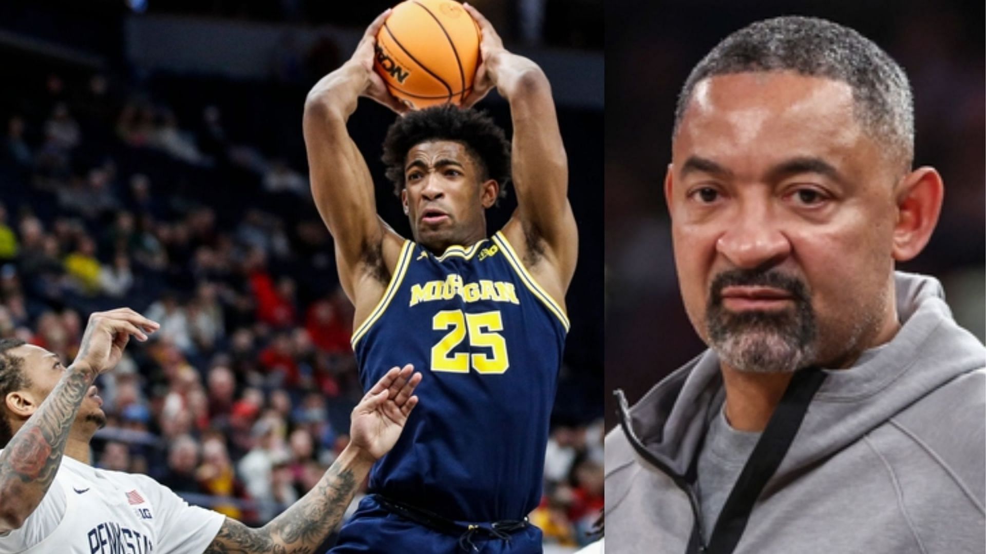 Jace Howard and former Michigan coach Juwan Howard (Image Source: IMAGN)