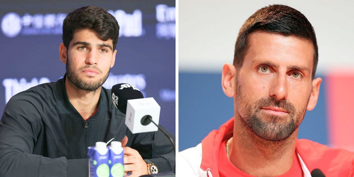 Carlos Alcaraz (L) &amp; Novak Djokovic (R) [Image Source: Getty Images]