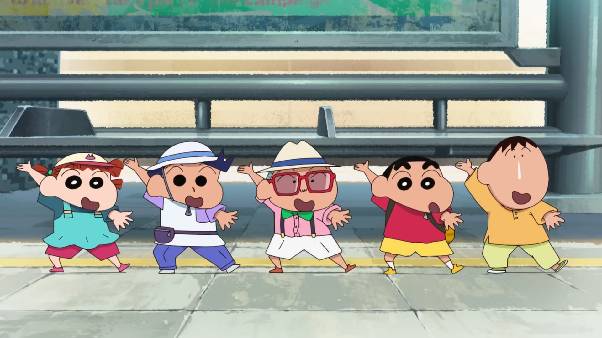 Shin-Chan and the Kasukabe Defense Force as seen in the anime (Image via Shin-Ei Animation)