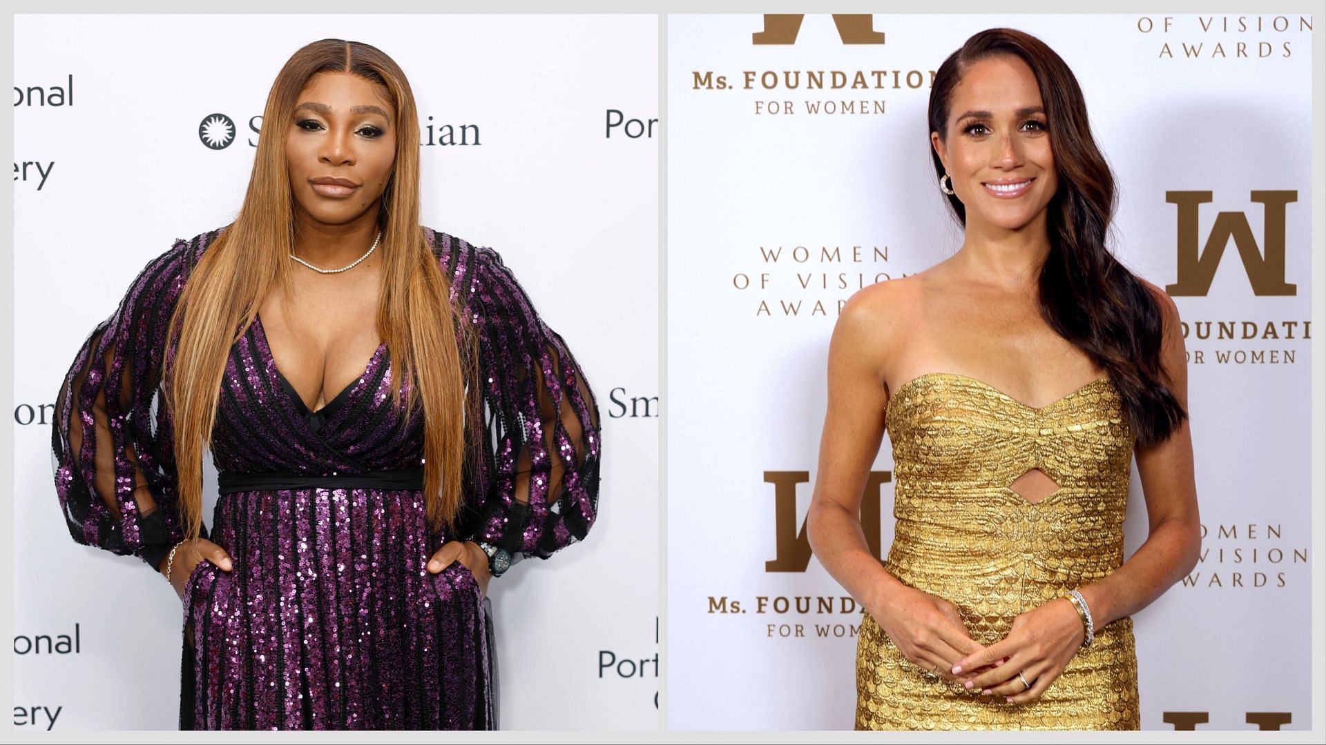 Serena Williams (L) and Meghan Markle (R); ( Source - Getty Images)