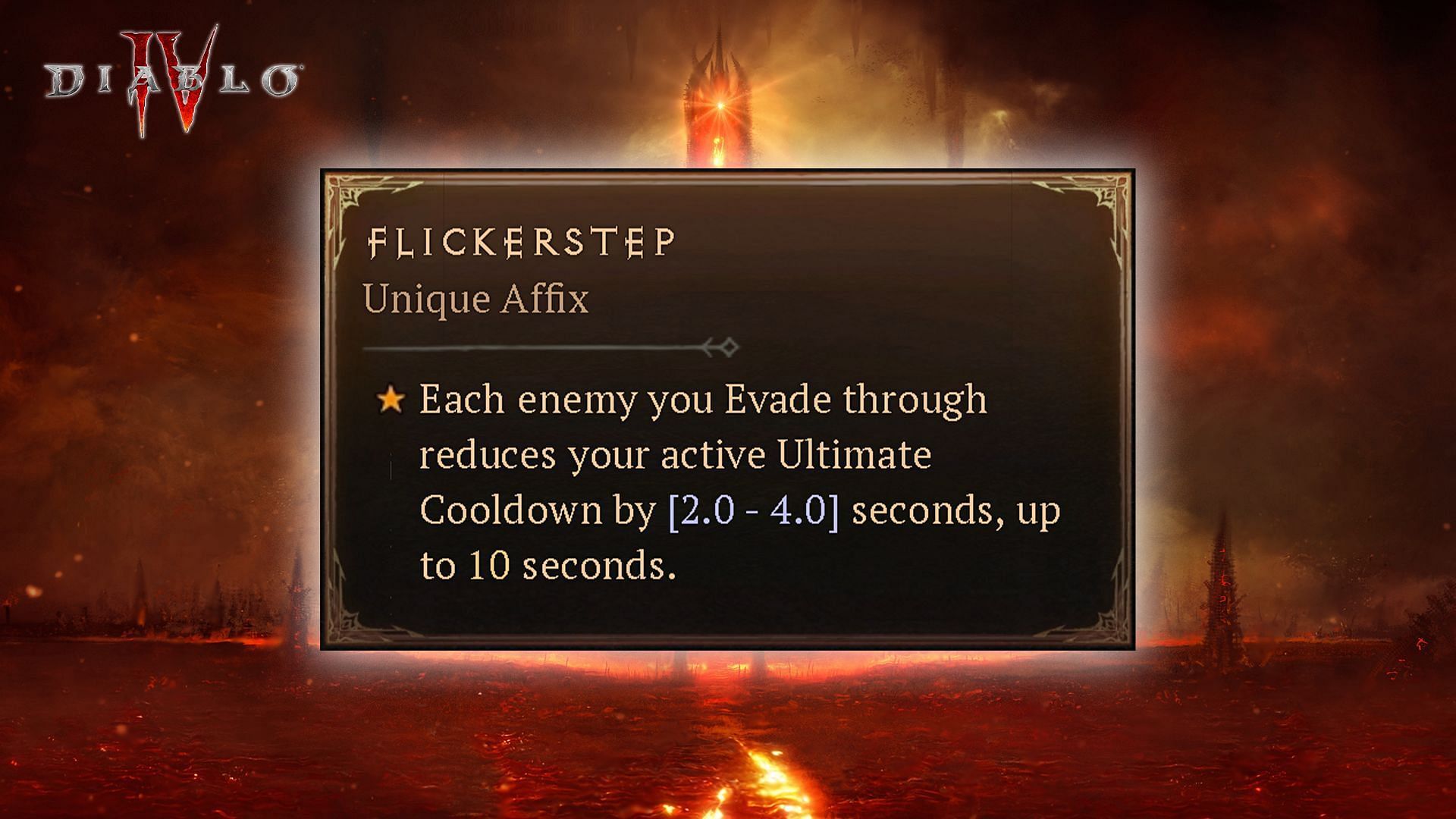 The Unique Effects of Flickerstep boots in Diablo 4 (Image via Blizzard Entertainment)