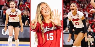 Nebraska Volleyball's Harper Murray, Bergen Reilly, and others react to Andi Jackson turning up glamour in black floral dress during vacation
