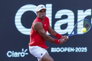 Jaume Munar of Spain returns a backhand against Jaime Faria of Portugal during day 4 of the Claro ATP 500 Rio Open - Source: Getty