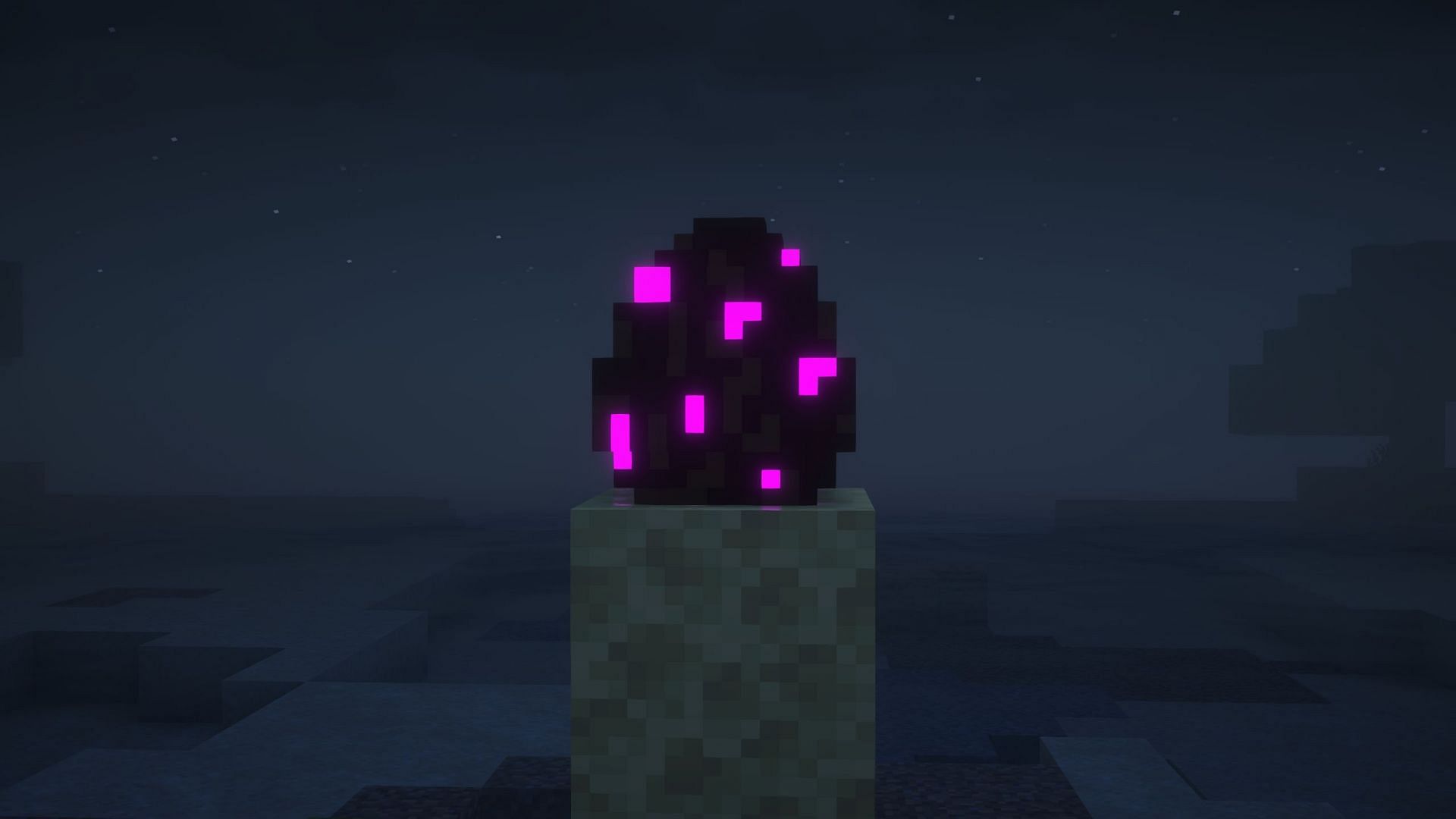 One Minecraft world can only have one dragon egg. (Image via Sportskeeda Gaming/Mojang Studios)