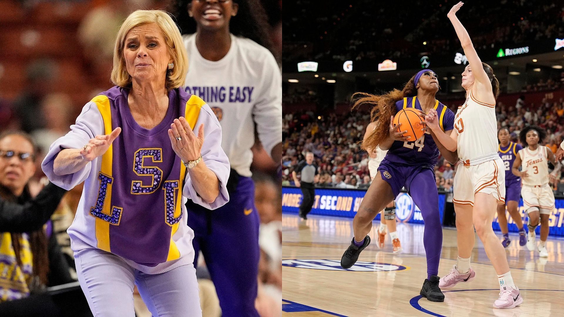 Kim Mulkey and Aneesah Morrow