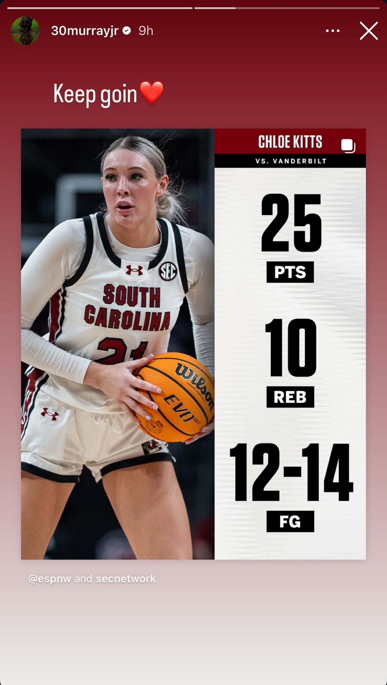 Chloe Kitts: South Carolina's Collin Murray-Boyles drops 2-word