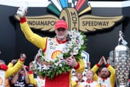 Josef Newgarden celebrates after winning the 108th Running of the Indianapolis 500 - Source: Getty