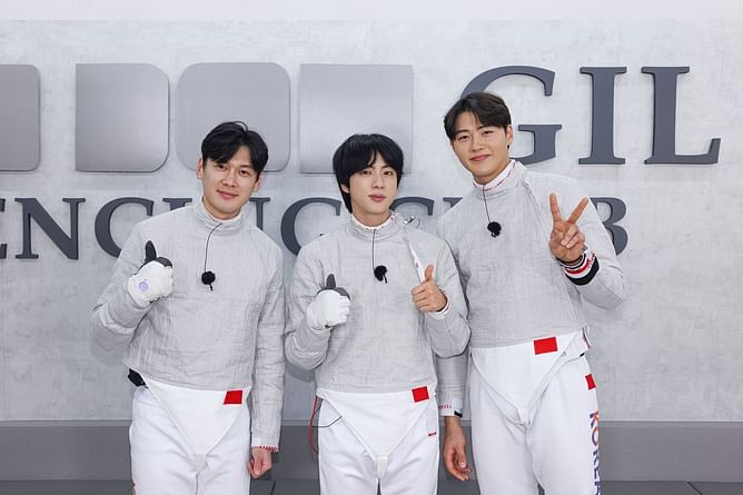 "Can't believe he isn't a professional"— Fans swoon over BTS' Jin's 'Tuna Movement' during Fencing Game in Run Jin episode