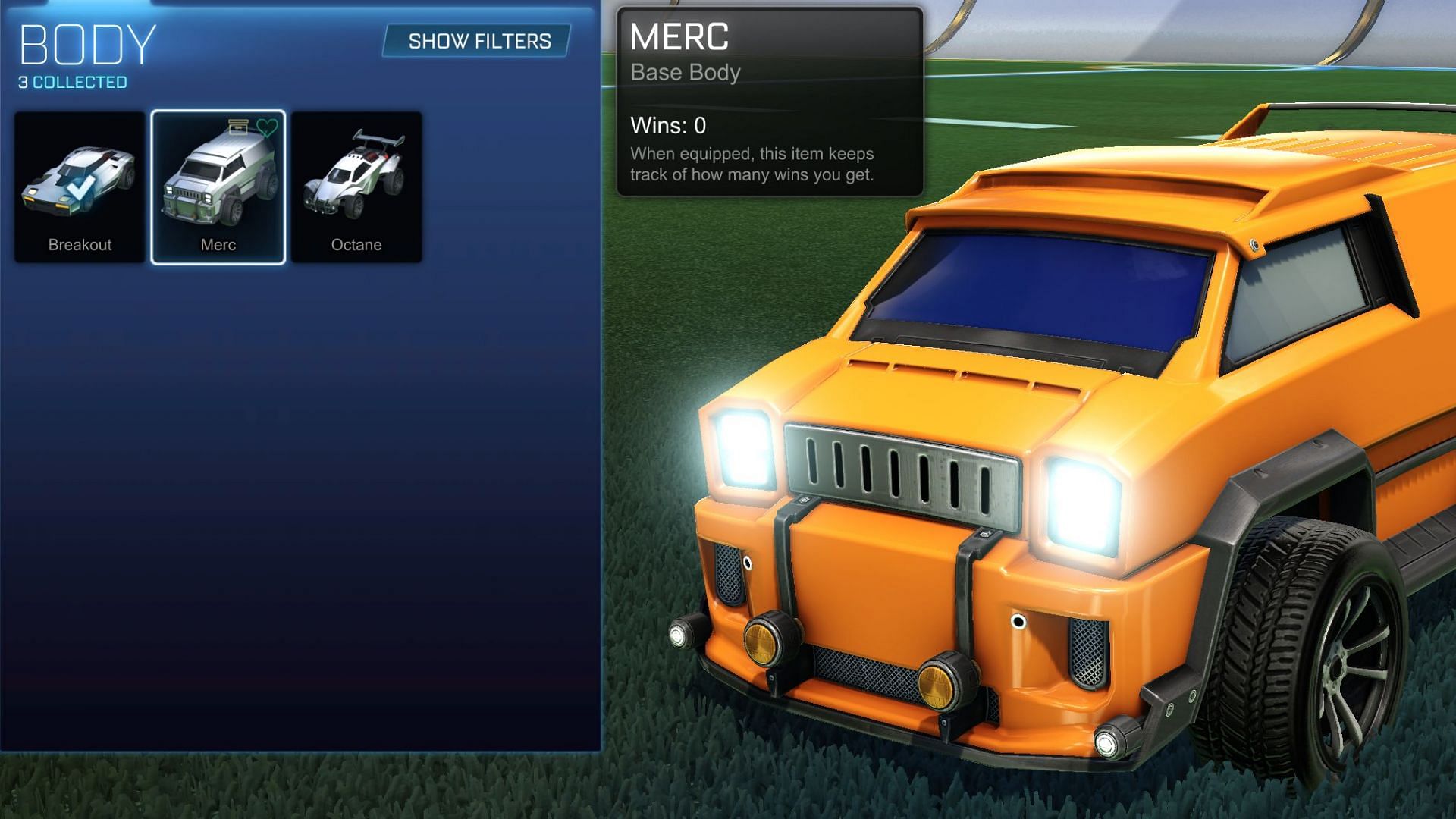 The three car types at the beginning of the game (Image via Psyonix LLC)