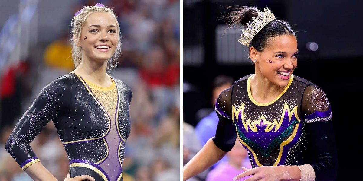 Olivia Dunne bids adieu to LSU Gymnastics during the senior night. (Images by Getty)