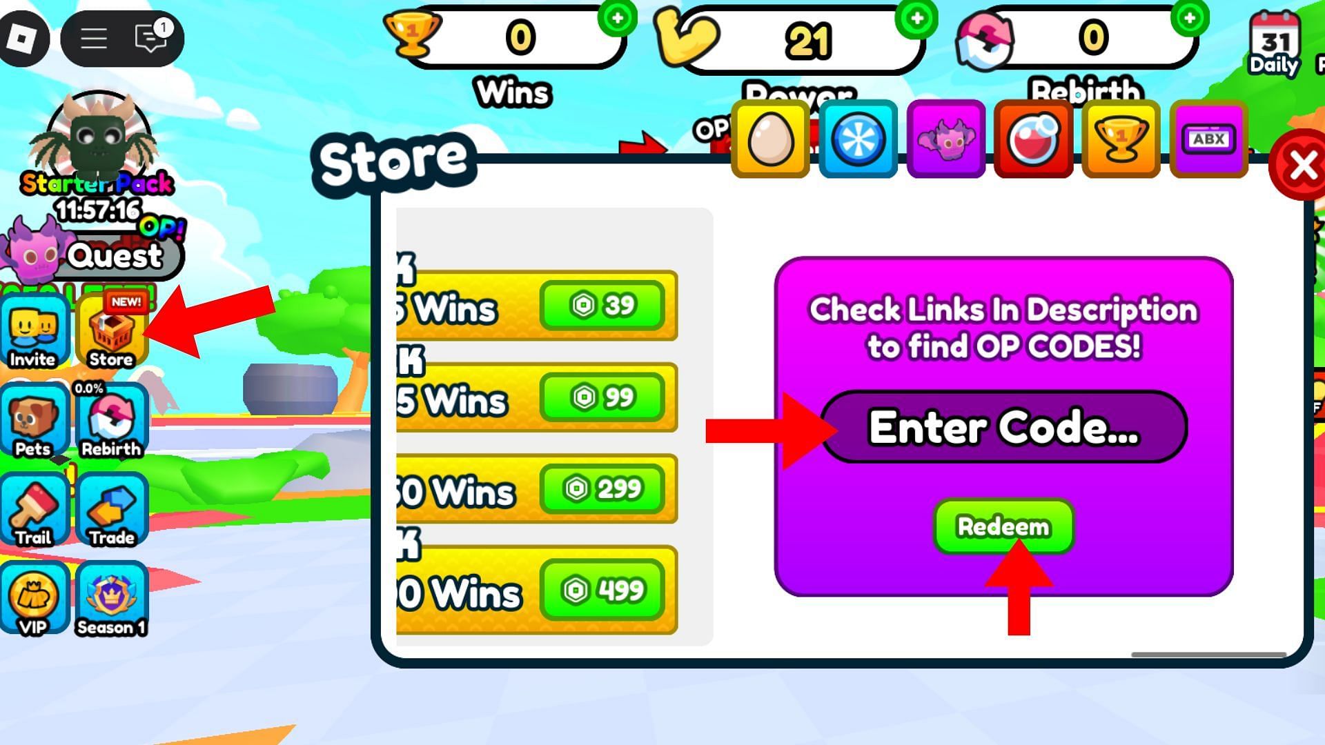 The &quot;Store&quot; tab is indicated by a shopping basket icon (Image via Roblox)