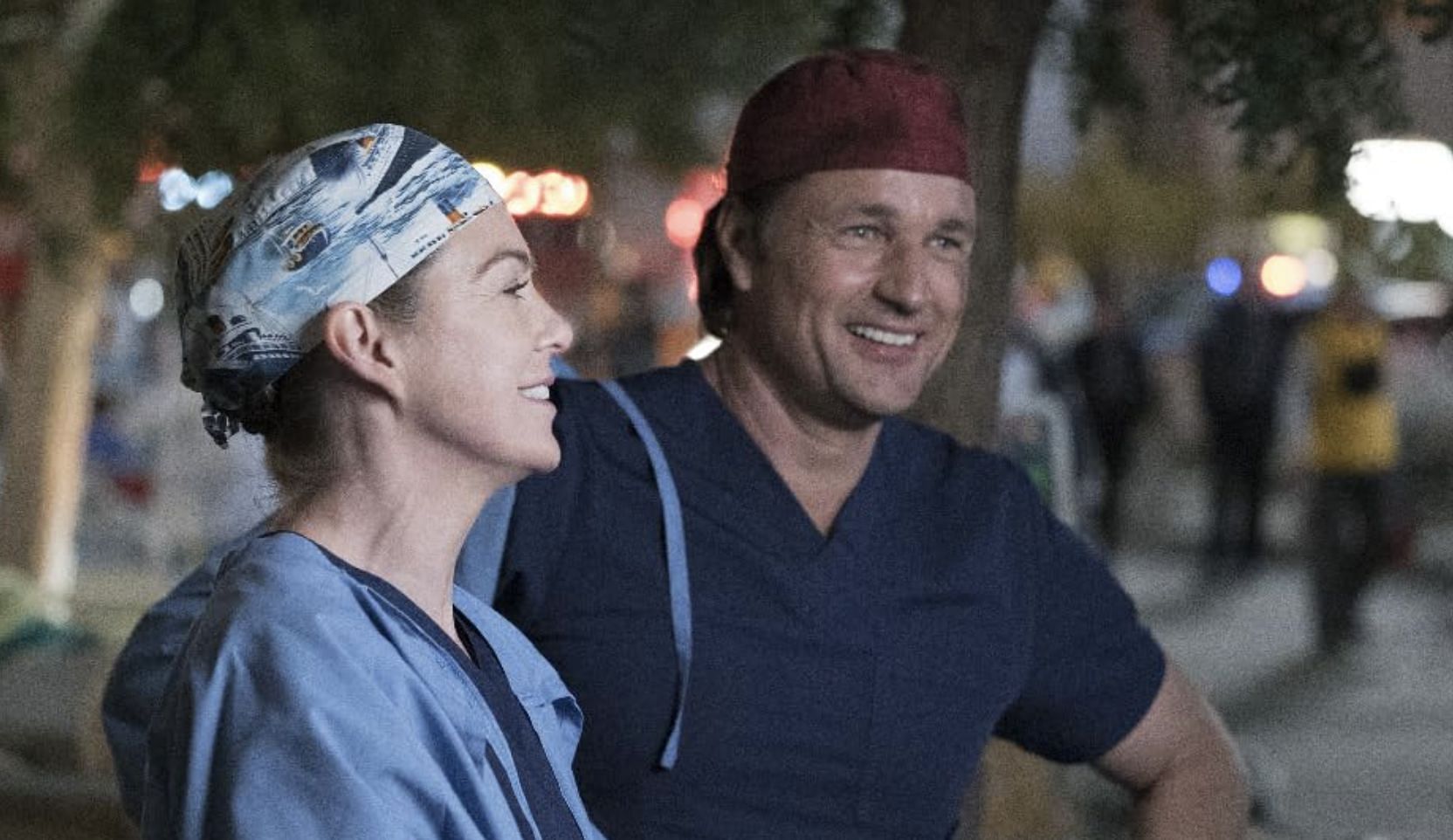 Meredith Grey and Nathan Riggs in Grey&rsquo;s Anatomy (Image via ABC)