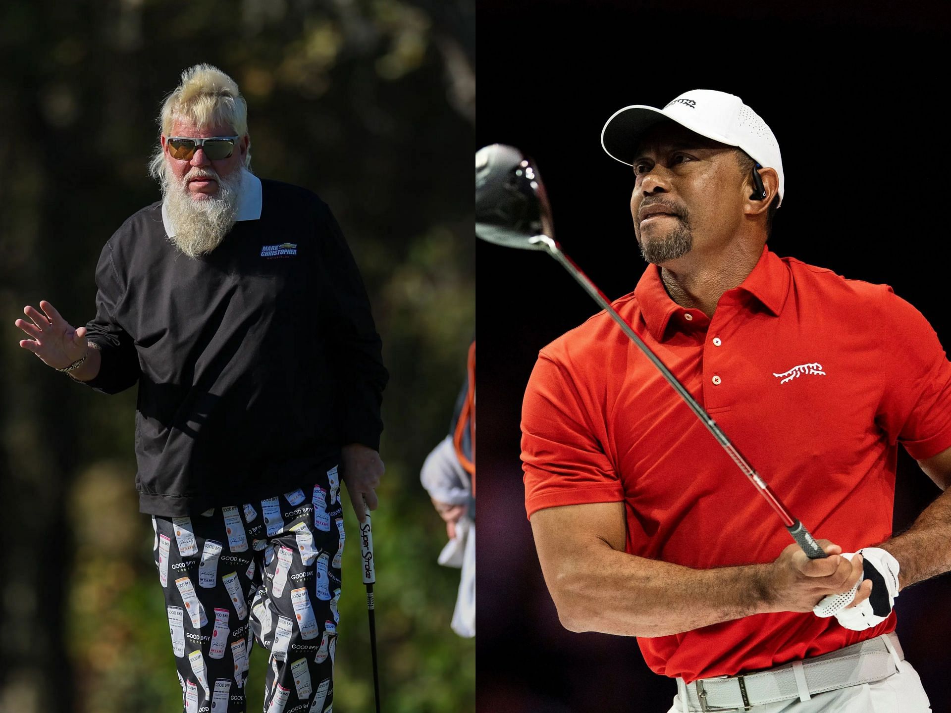 John Daly and Tiger Woods (Images via Imagn)