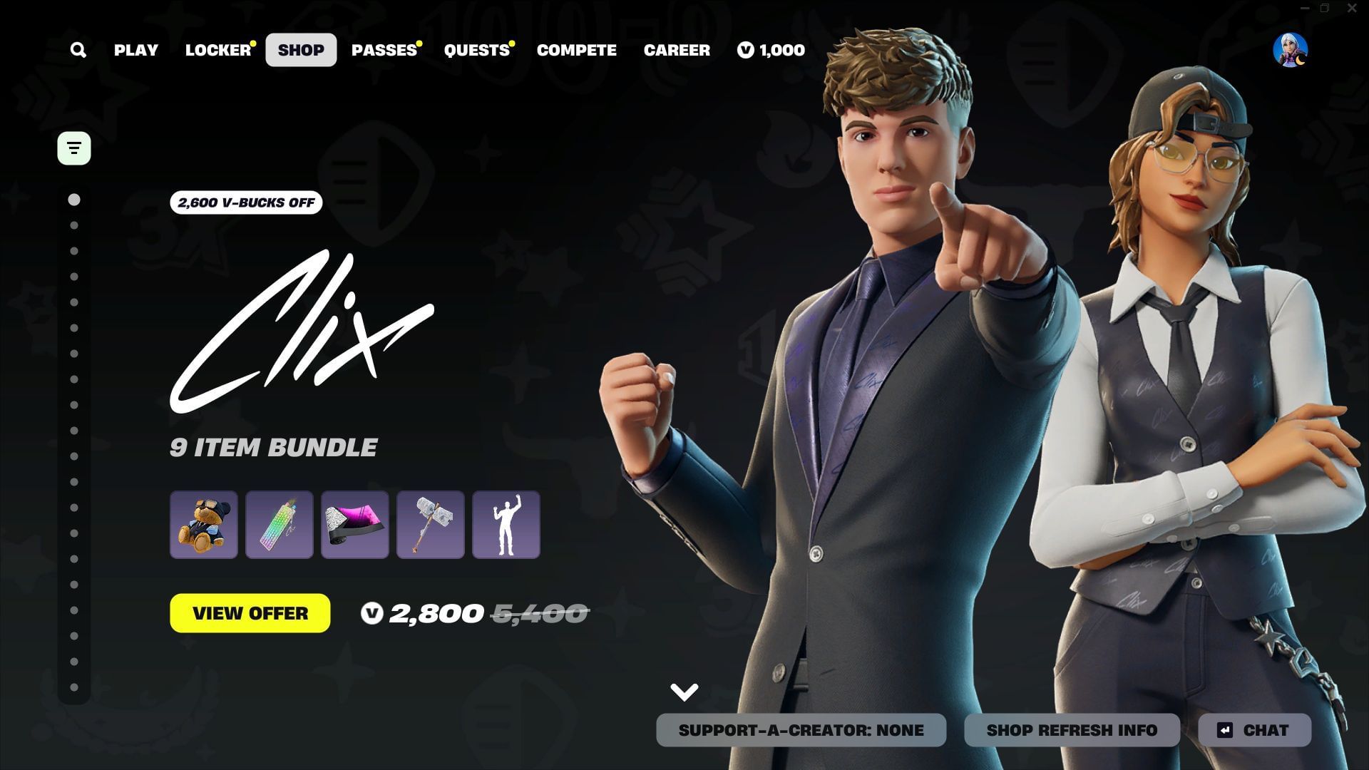 How to get the Clix and Sparx skins in Fortnite