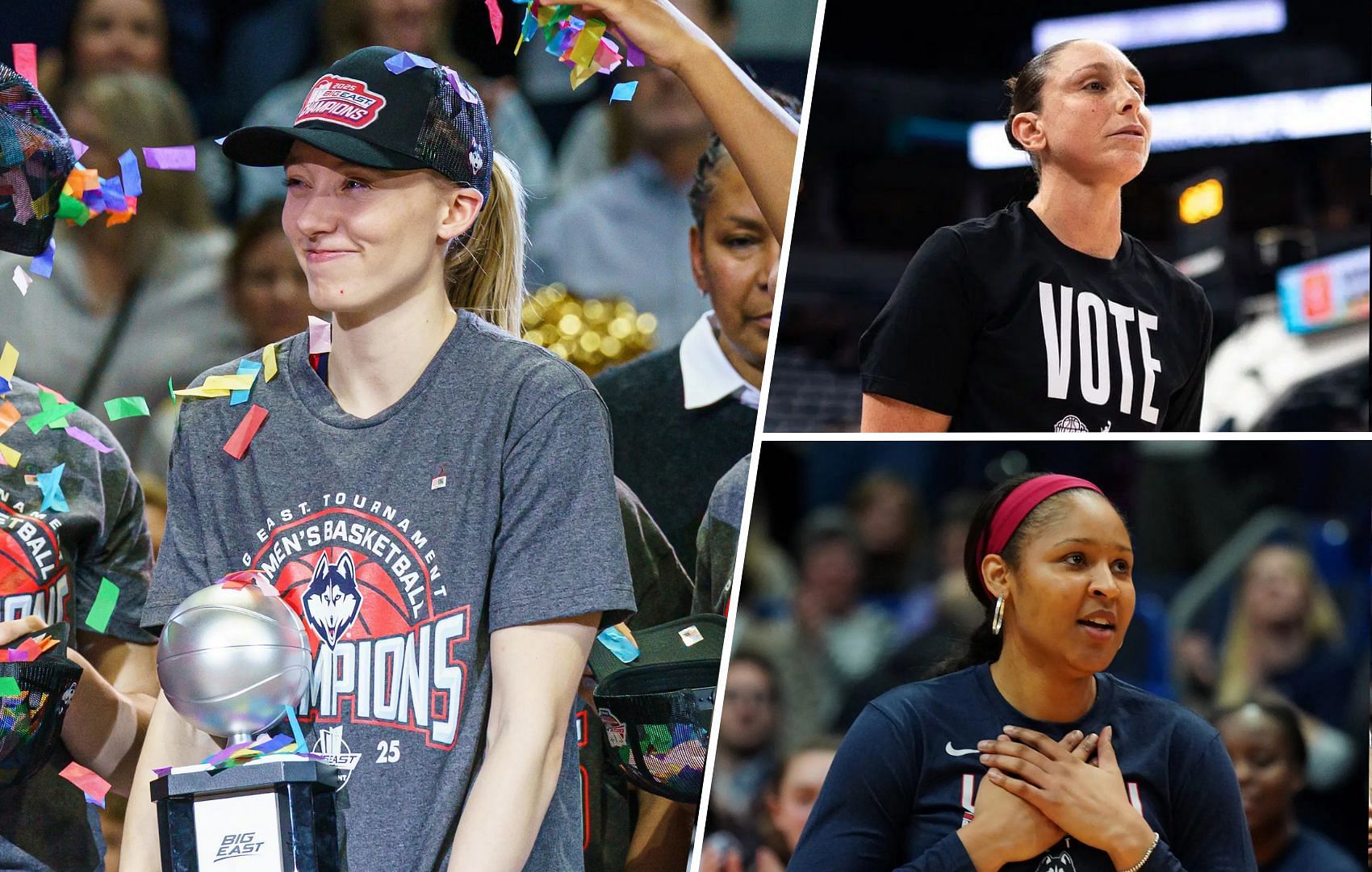 Paige Bueckers, Diana Taurasi, Maya Moore