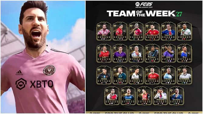 EA FC 25 TOTW 27 released, Lionel Messi and Bruno Fernandes headline the roster