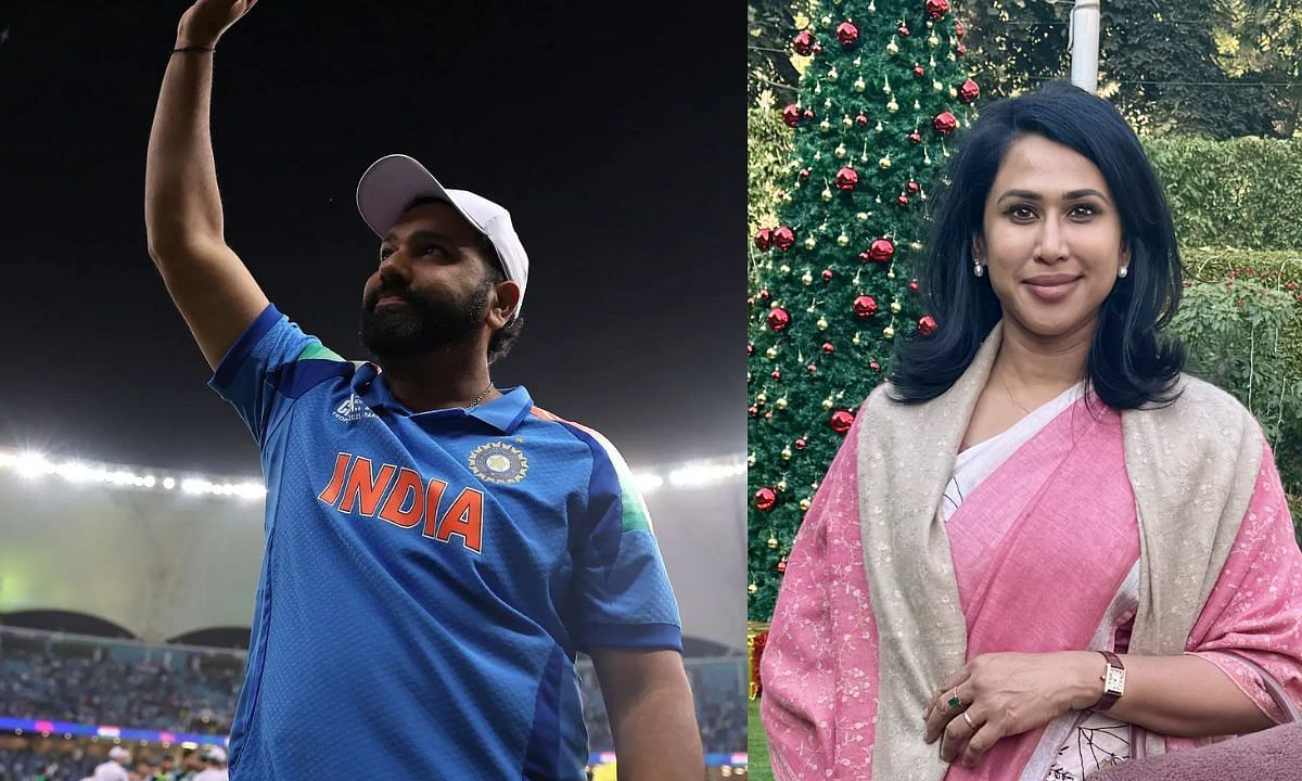 रोहित शर्मा और शमा मोहम्मद (Photo Credit - Getty/@drshamamohd)
