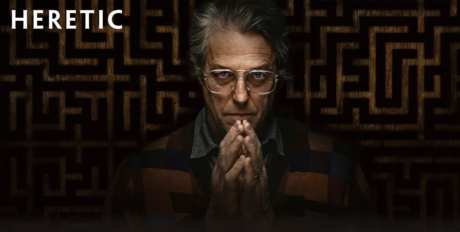 Hugh Grant in a poster for Heretic. (Image via A24)