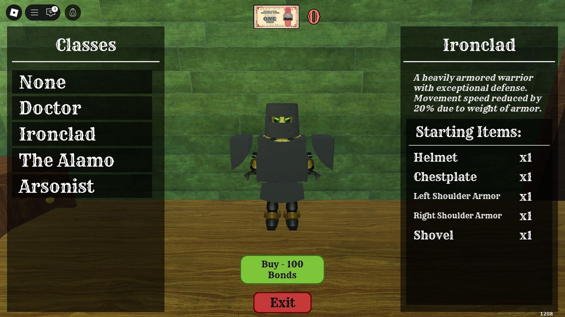 Iron Clad allows you to become a tank (Image via Roblox)