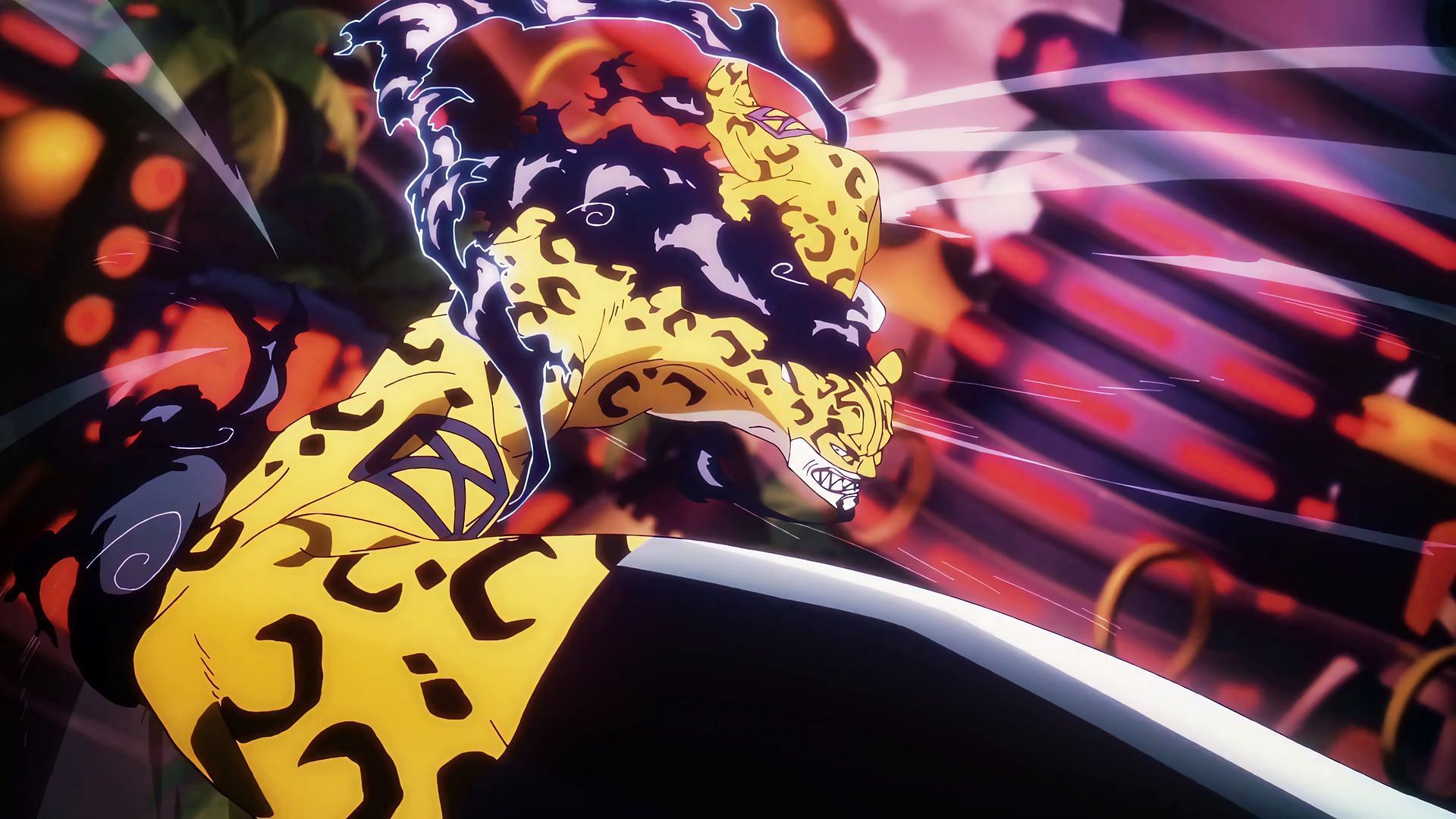 Lucci&#039;s Awakened form in the One Piece anime (Image via Toei Animation)