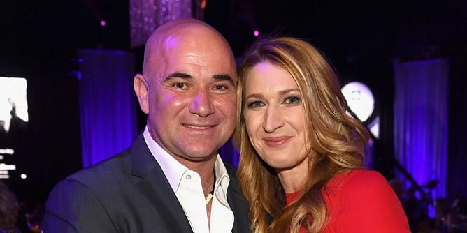 Andre Agassi and Steffi Graf's daughter Jaz shows her support for mother as she can't stop smiling on the tennis court