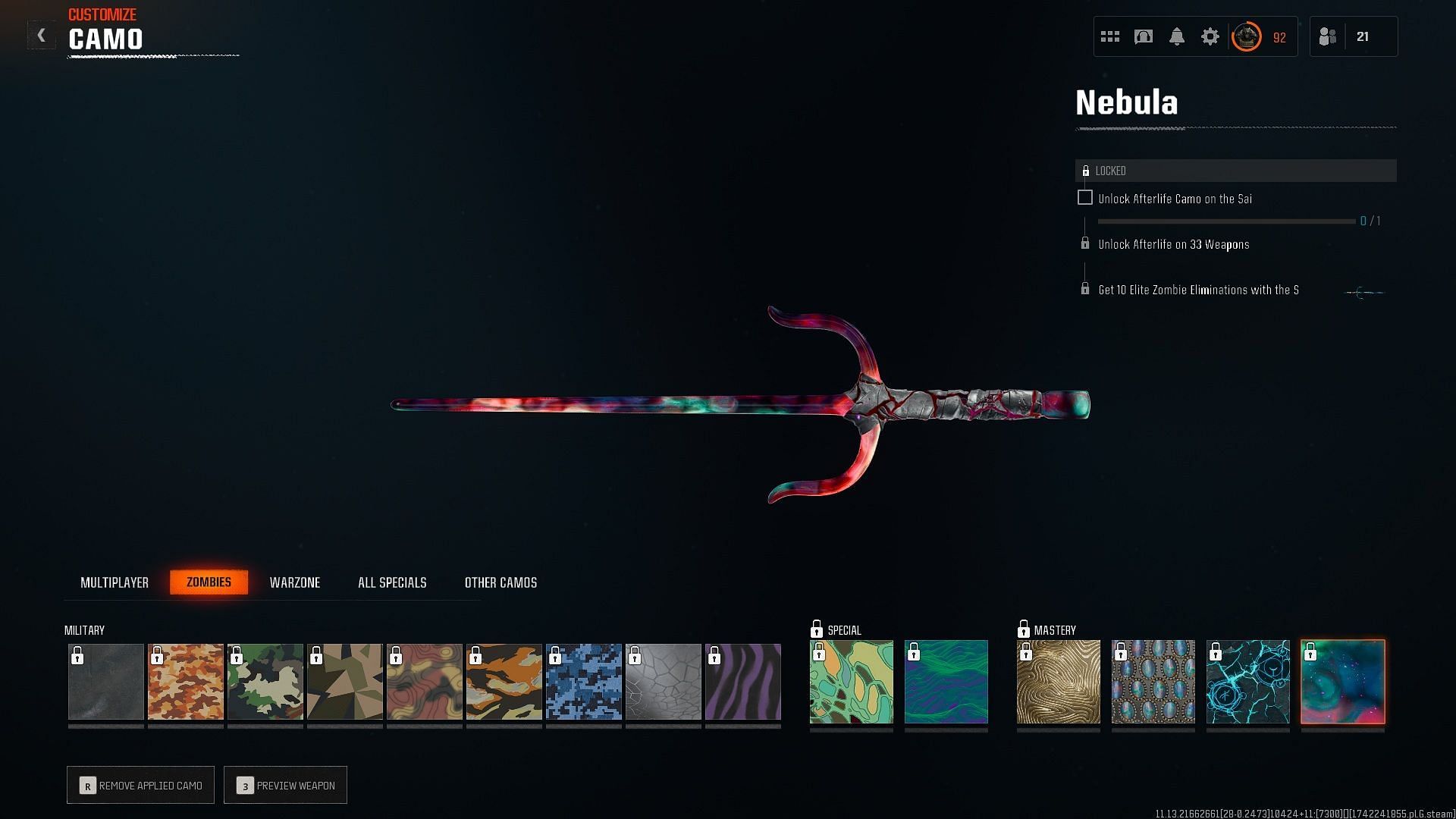 Guide to unlocking all Sai camos in Black Ops 6 Zombies (Image via Sportskeeda Gaming || Activision)