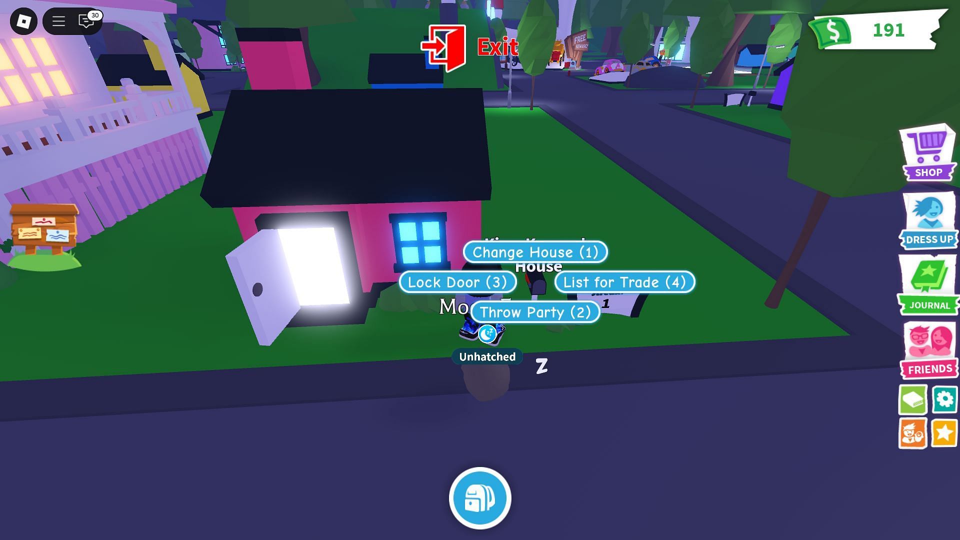 Listing a house for trade (Image via Roblox)