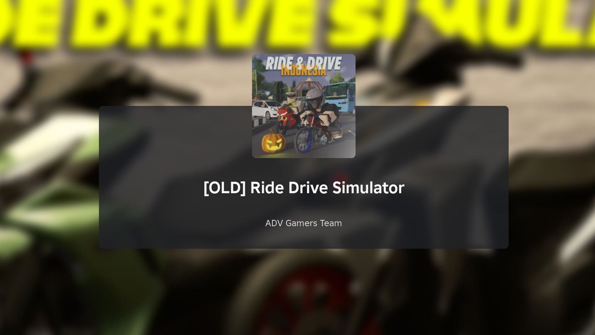 Ride Drive Simulator loading screen