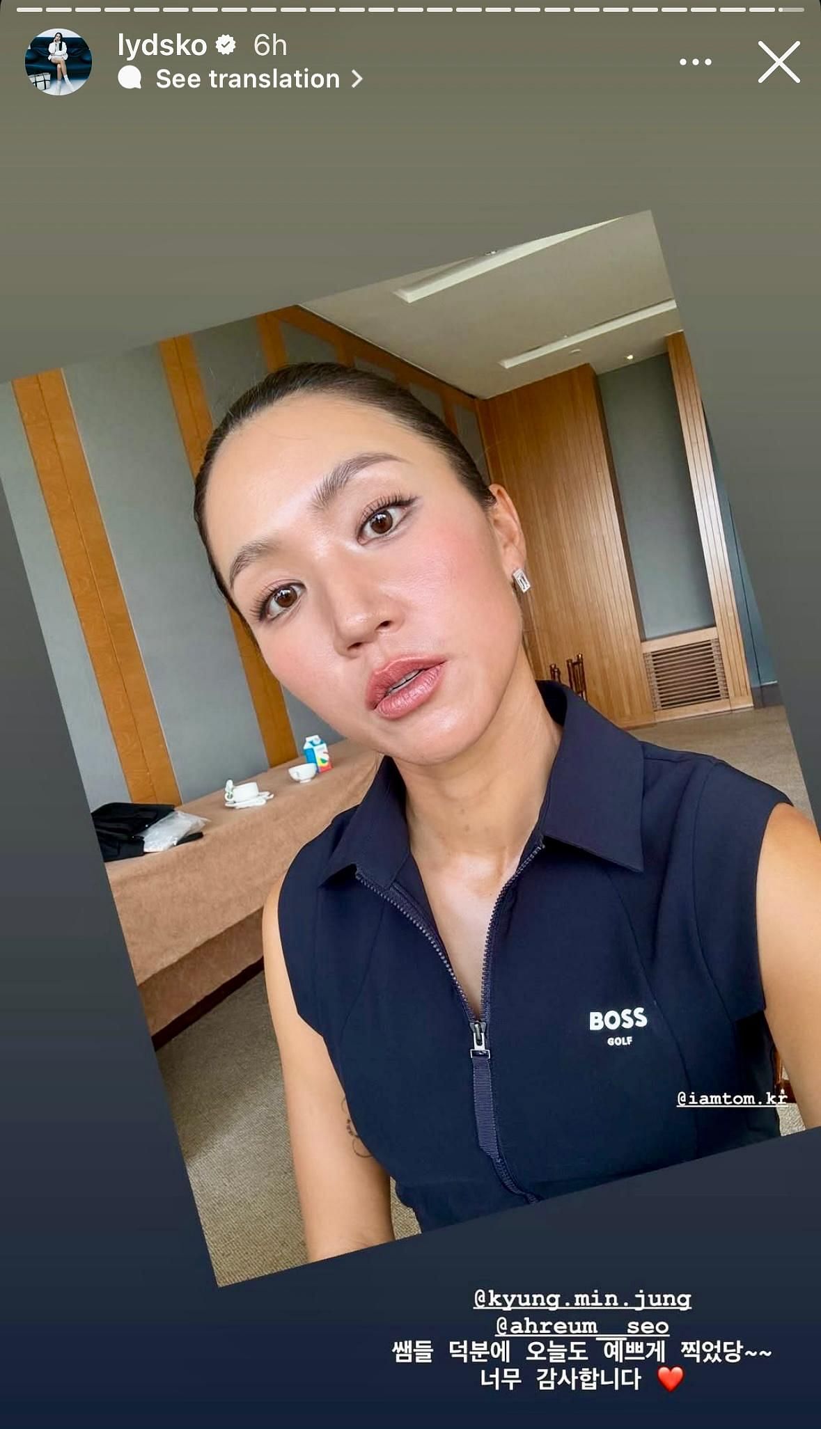 Lydia Ko&#039;s story  - Source: via @lydsko on Instagram