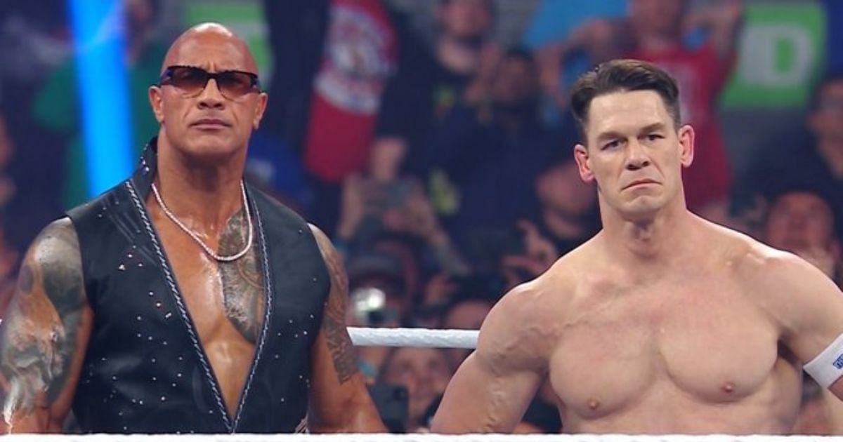 The Rock and John Cena [Source: WWE UK on X]