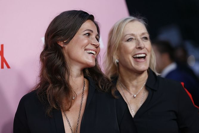 Martina Navratilova's wife Julia Lemigova joins the stands at Miami Open with luxury dinner on the side