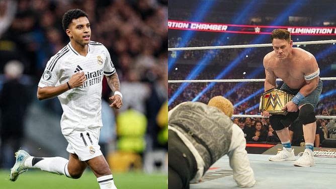 John Cena's "You Can't See Me" gesture used by Real Madrid's Rodrygo after his goal in the UEFA Champions League