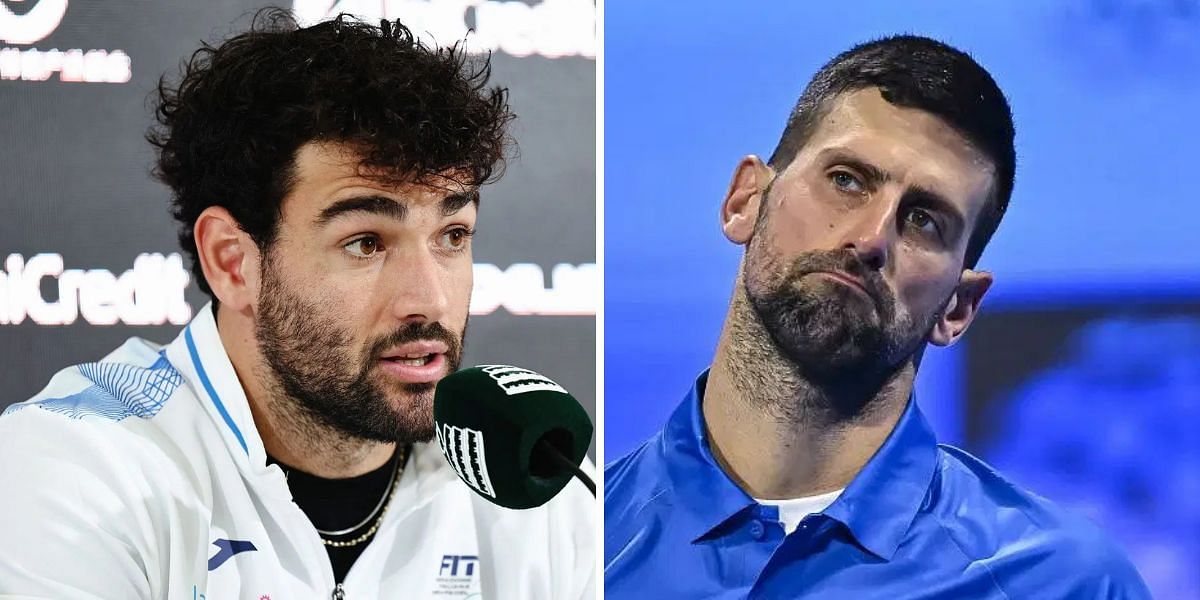 Matteo Berrettini (left), Novak Djokovic (right), Sources: Getty