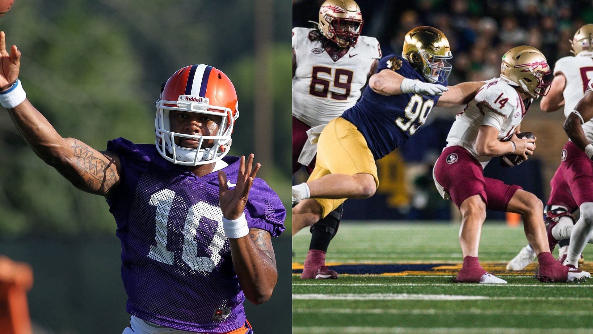 Images courtesy of Notre Dame &amp; Clemson Athletics