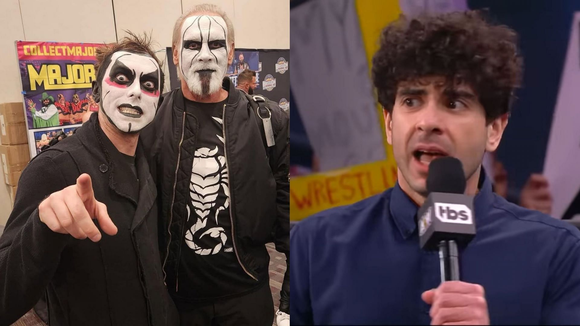 Danhausen and Sting (left) and Tony Khan (right) (Image credits: Danhausen&rsquo;s Instagram and AEW&rsquo;s YouTube)