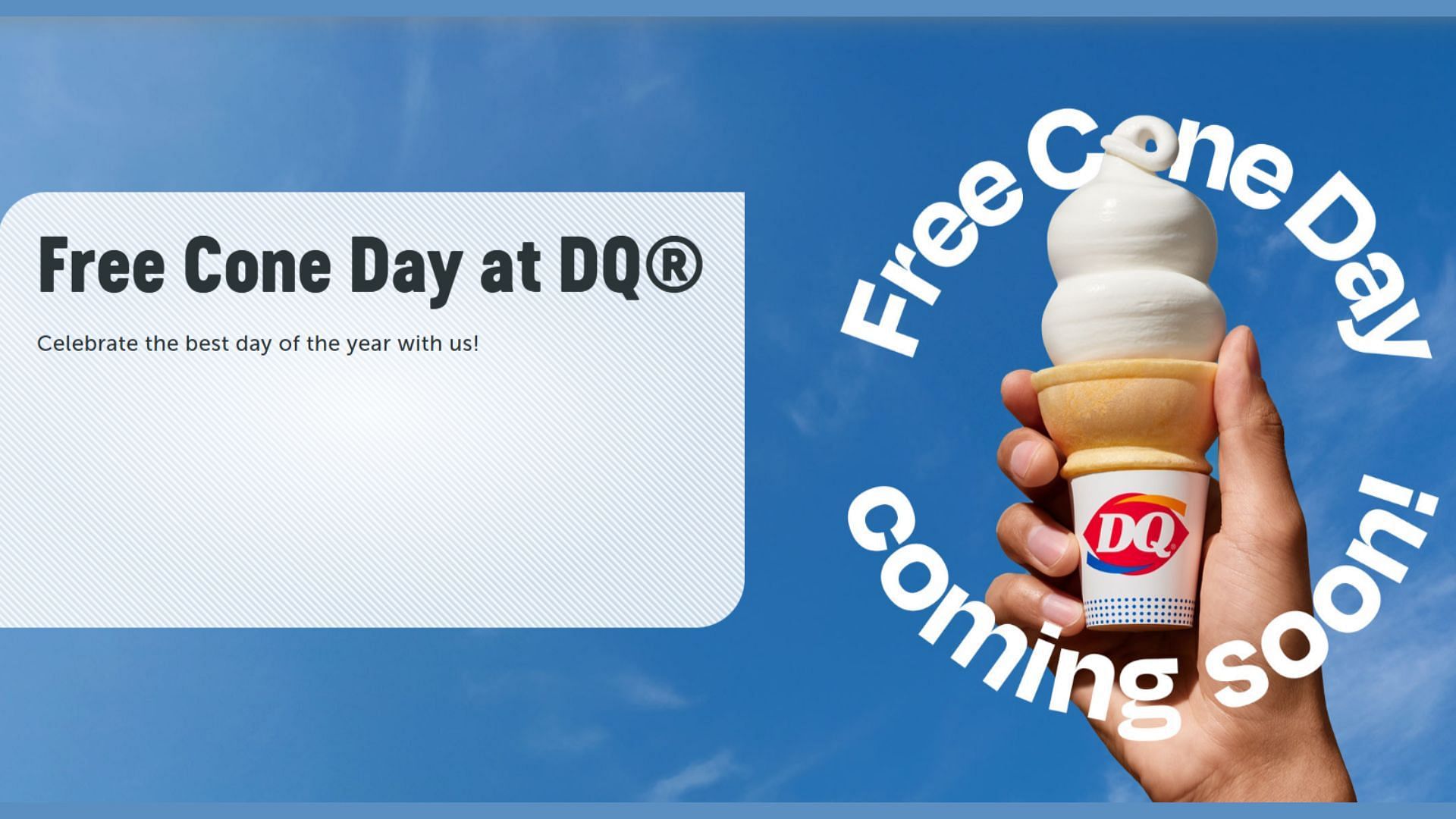 Dairy Queen&rsquo;s Free Cone Day to be held on March 20 (Image via Dairy Queen)