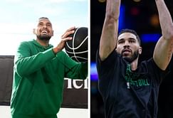 Nick Kyrgios swoons over $80,000,000-worth Jayson Tatum's 'hotness'