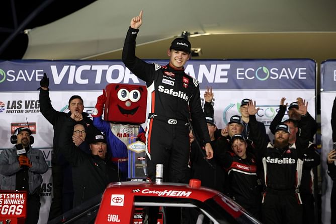 23XI Racing's new development driver Corey Heim wins big at Las Vegas: "Incredible truck; Incredible crew"