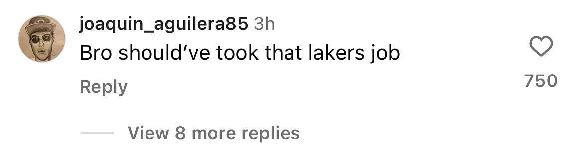 Another comment points to the fact that Hurley should&#039;ve taken the Lakers&#039; job (IG/On3)